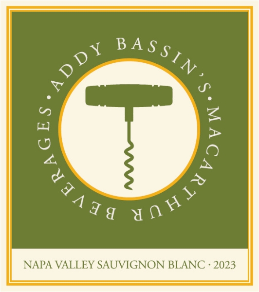 Addy Bassin's Sauvignon Blanc label