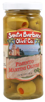 Picture of Santa Barbara Pimento Martini Olives 5oz jar